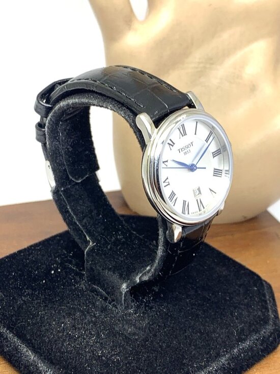 Tissot Women\'s Watch T1222101603300 Swiss Quartz Silver Dial Black Leather 30mm main image 5